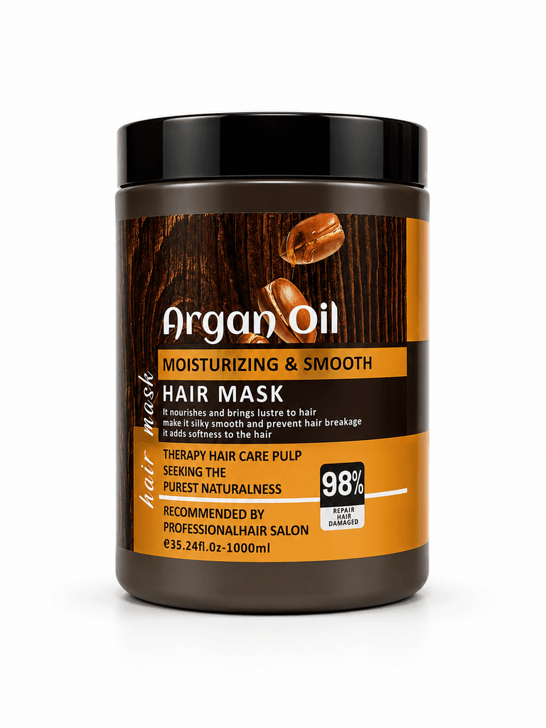 SK-ucc Nourishing Argan Oil Hair Mask - 1000ml Intensive Moisturizing & Smoothing Treatment 1