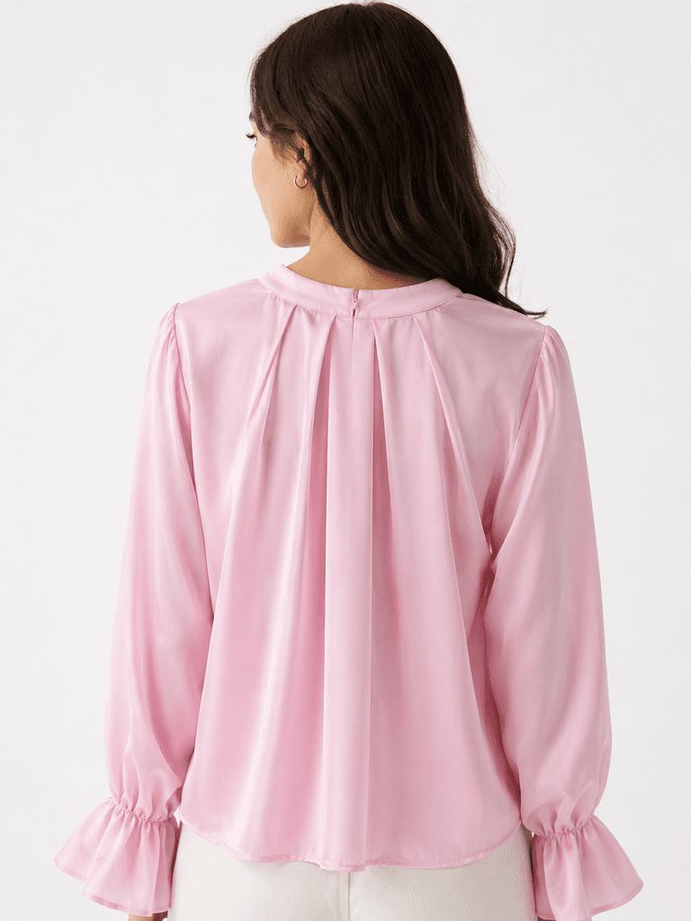 Henza Women's Premium High-Quality Cotton Blouse - Light Pink (Free Size) 2
