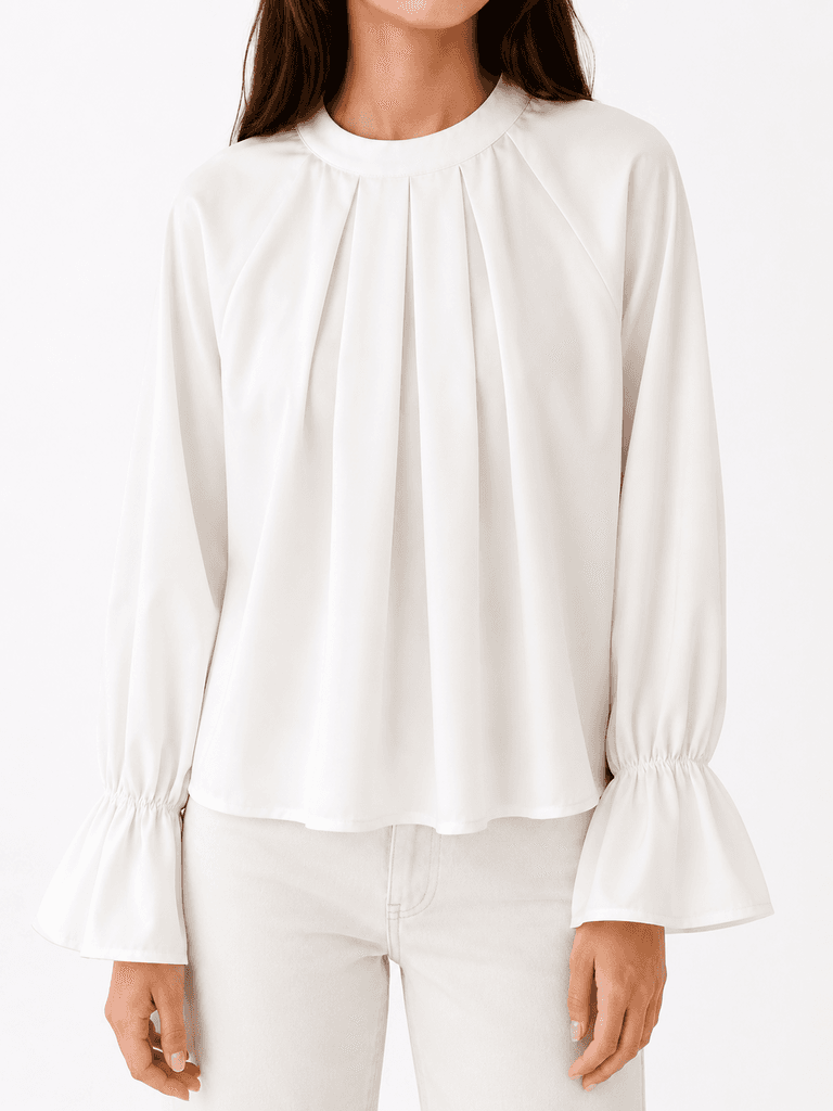 Henza Women's Premium High-Quality Cotton Blouse - White (Free Size) 1