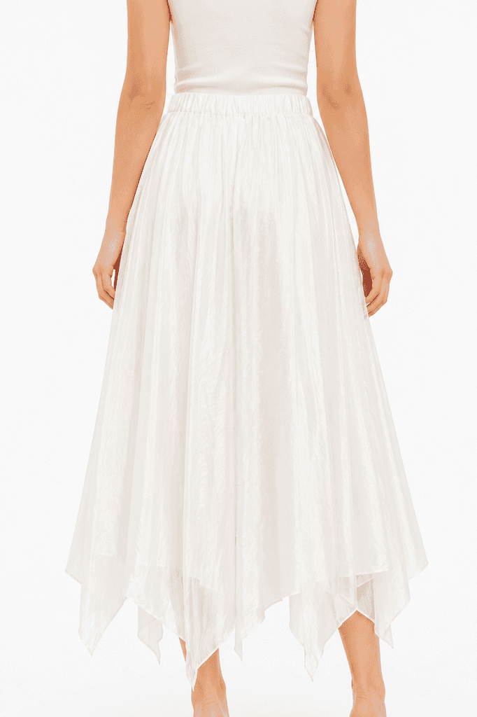 FIRST ANGELS Premium White Tencel Skirt for Women - Size S 2