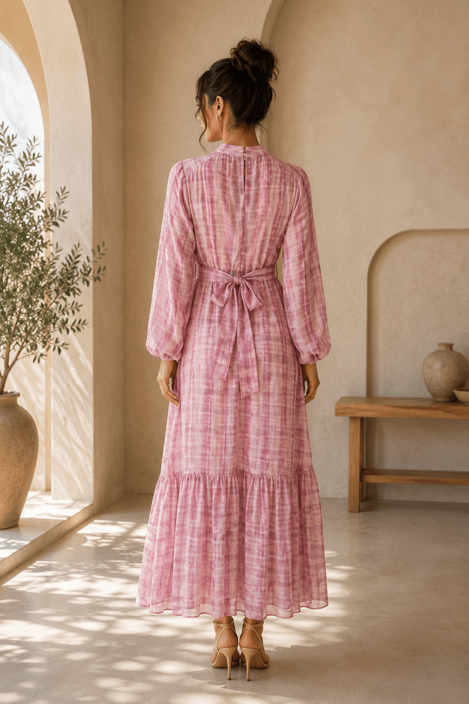 HEWES Premium High-Quality Women's Polyester Dress - Pink (Size 36) 2