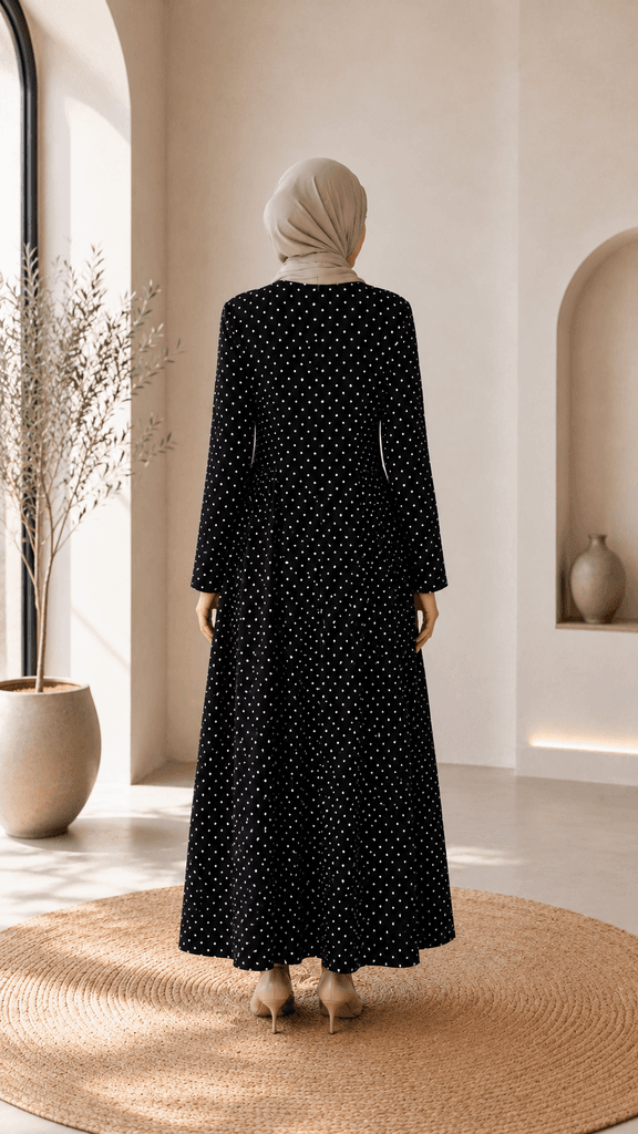 Elegant MELIKE TATAR Women's Black Dress - High-Quality Polyester Fabric - Size 36 2