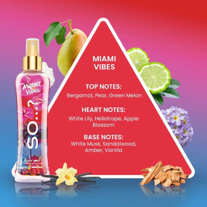 SO...? Escapes Miami Vibes Body Mist (200ml) 2