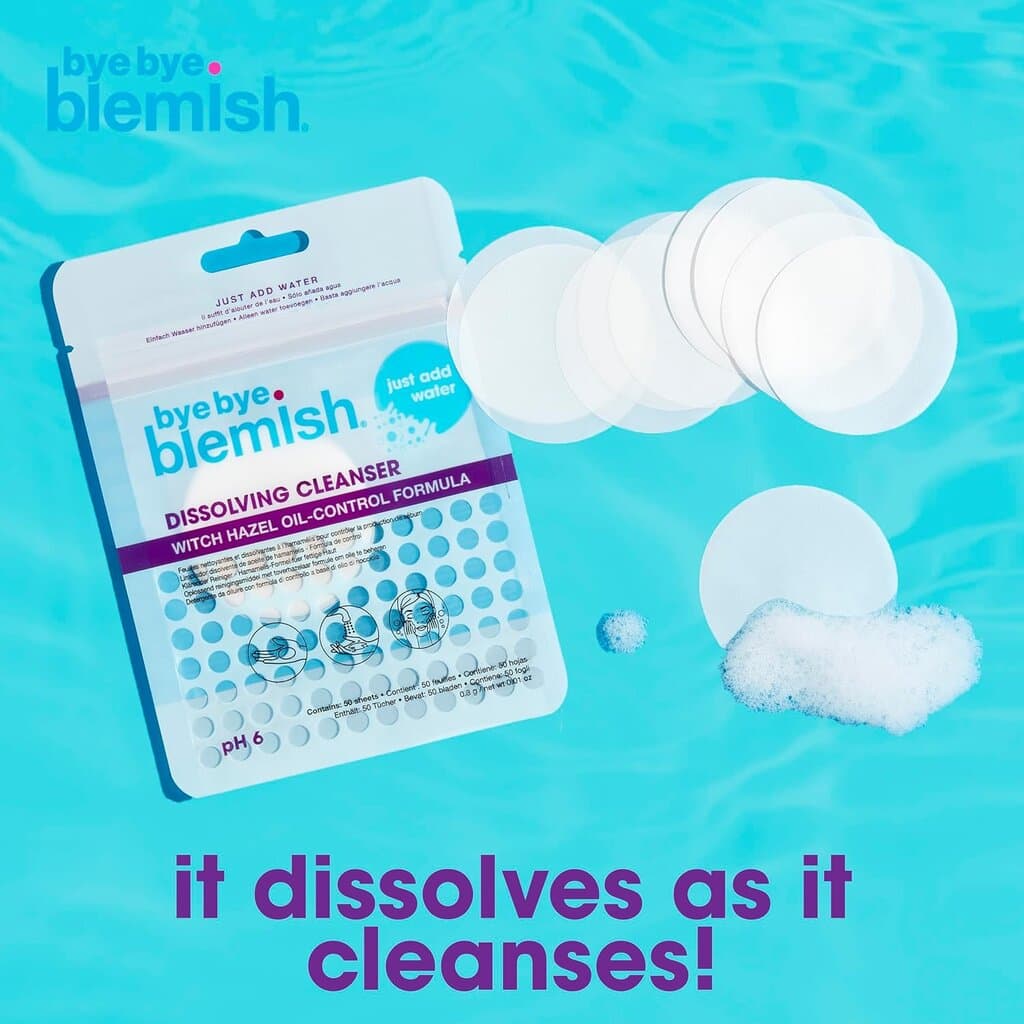 Bye Bye Blemish Water Activated Dissolving Cleanser Sheets 5
