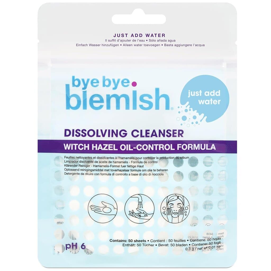 Bye Bye Blemish Water Activated Dissolving Cleanser Sheets 1