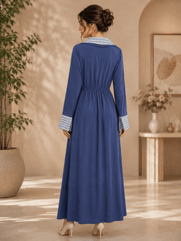 ATAMU Women's Elegant Polyester Dress - Blue (Size 38) — photo 2