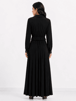 RESSAM Women's Elegant Polyester Dress - Black (Size 36) — photo 2