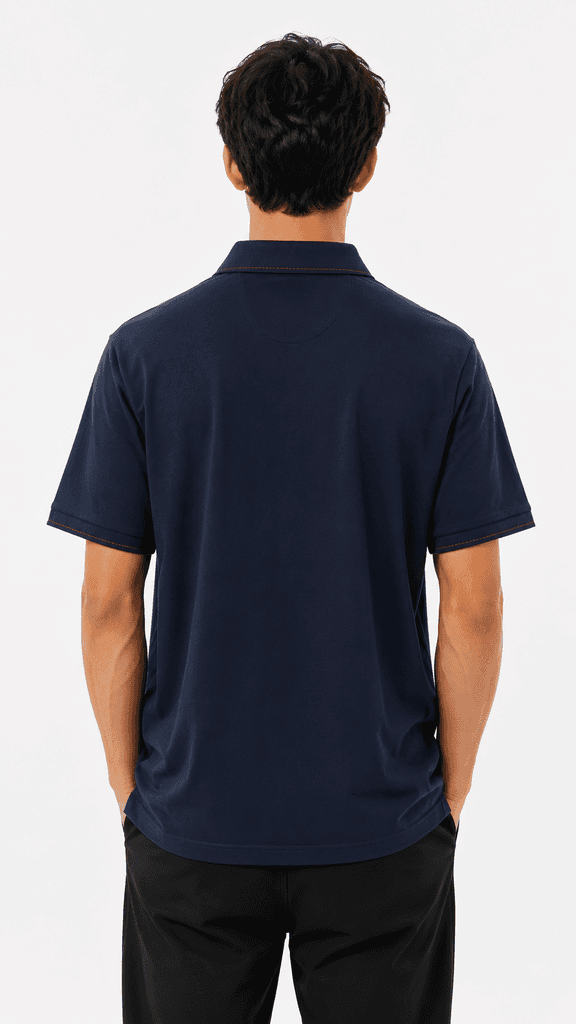 Hermes Men's Master Quality Premium Cotton T-Shirt - Navy Blue (XL) 2