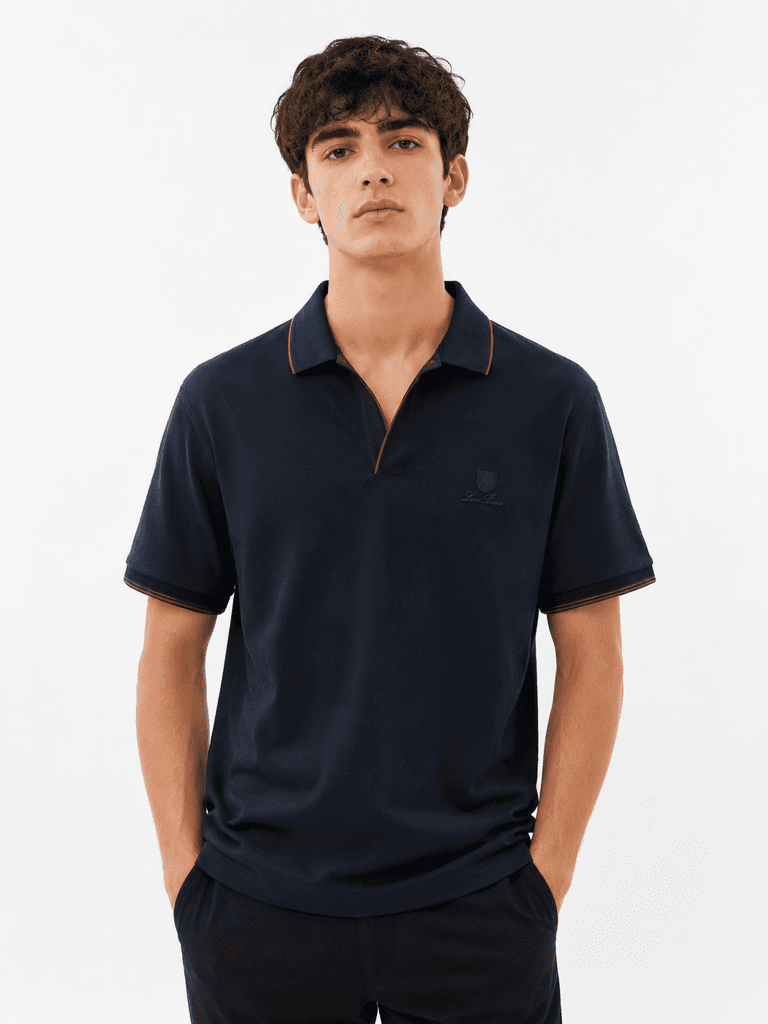Loro Piana Men's Premium Cotton T-Shirt - Master Quality Navy Blue (XL) 1