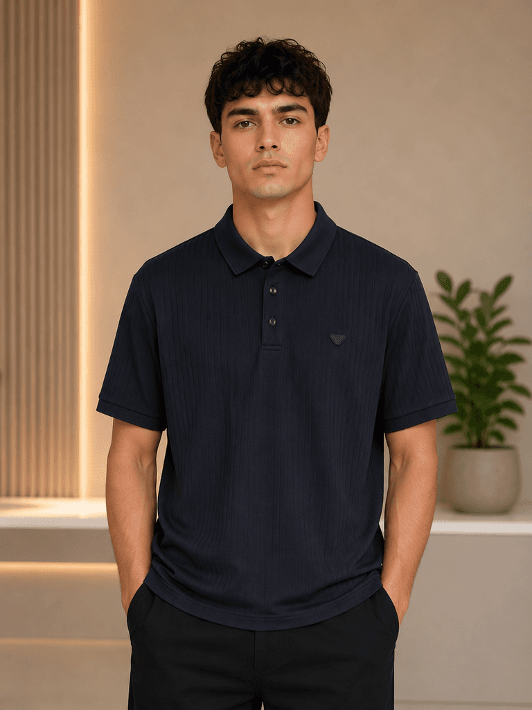 Loro Piana Men's Luxury Cotton T-Shirt - Navy Blue (XL) 1