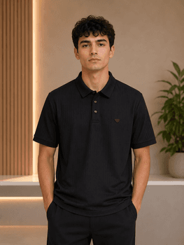 Loro Piana کراسی پیاوانەی لە قوماشی خوری فاخر - ڕەش (XL)