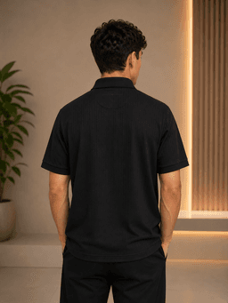 Loro Piana قميص قطني فاخر للرجال - أسود (XL) — photo 2