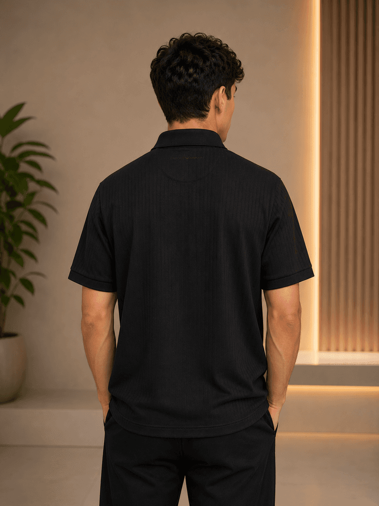 Loro Piana قميص قطني فاخر للرجال - أسود (XL) — photo 2