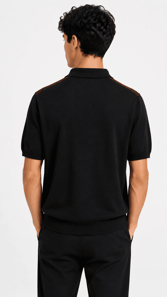 Stefano Ricci Luxury Men's Cotton T-Shirt - Black (XL) 2