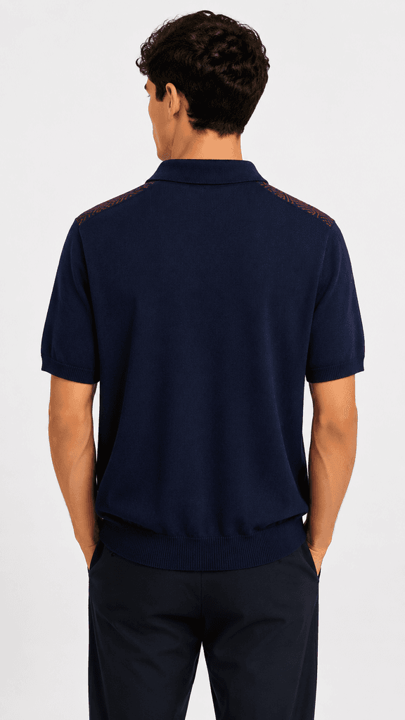 Stefano Ricci Luxury Men's Cotton T-Shirt - Navy Blue (XL) 2