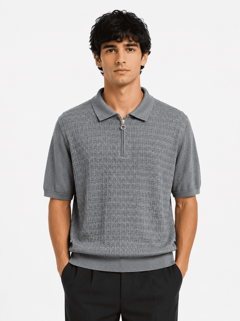 STEFANO RICCI Men's Premium Cotton T-Shirt - Gray (XL) 1