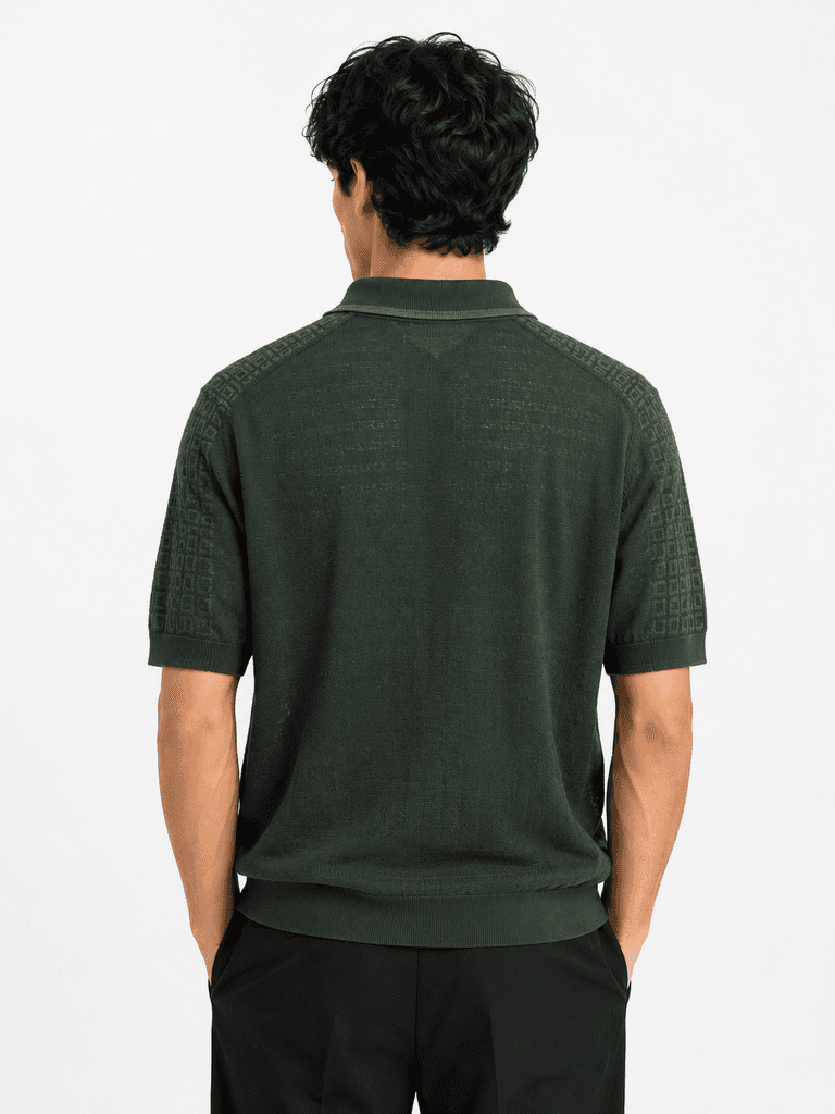 STEFANO RICCI Men's Premium Cotton T-Shirt - Dark Green (XL) 2