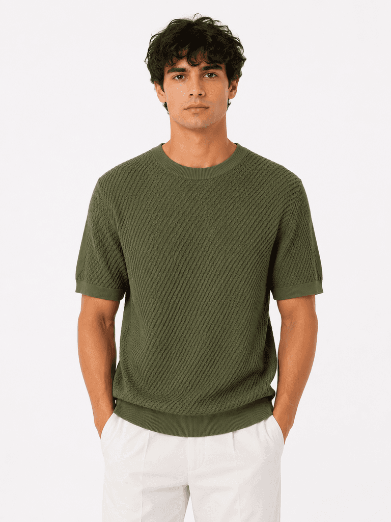 Zilli Premium Master Quality Men's Cotton T-Shirt - Dark Green (XL) 1