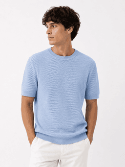Zilli Premium Master Quality Men's Cotton T-Shirt - Light Blue (XL) — photo 1