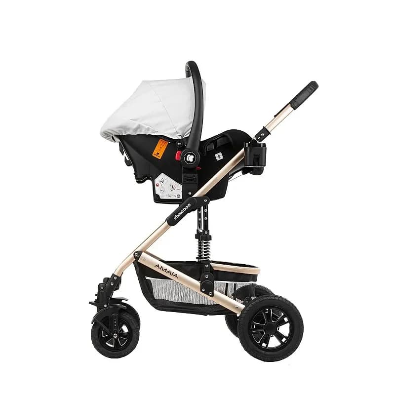 Kikkaboo Stroller 3In1 Transf Seat Amaia - Light Grey 8