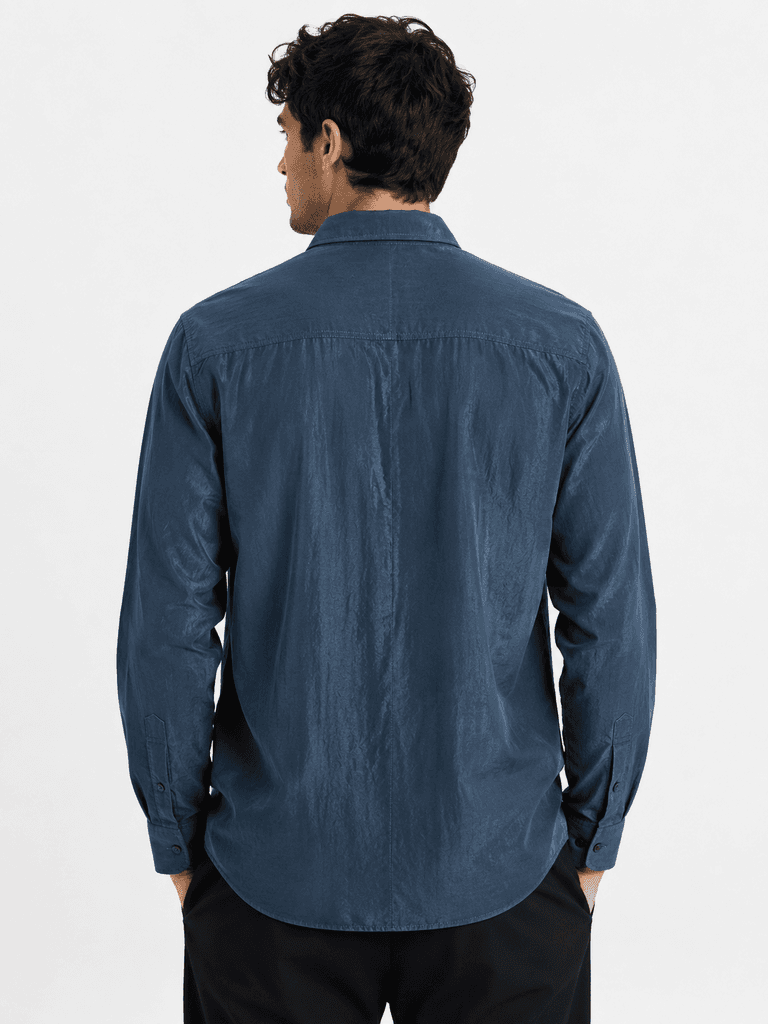 FBI Men's Premium Navy Blue Polyester Performance Shirt - S 2