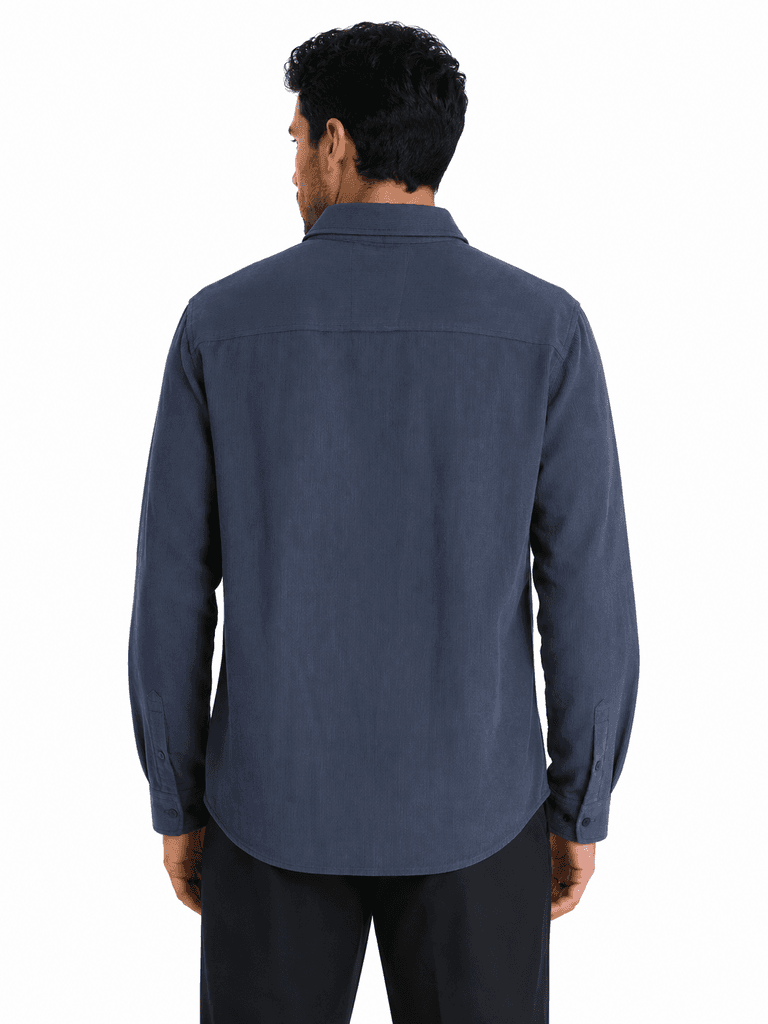 FBI Men's Premium Viskon Fabric Shirt - Navy Blue (S) 2