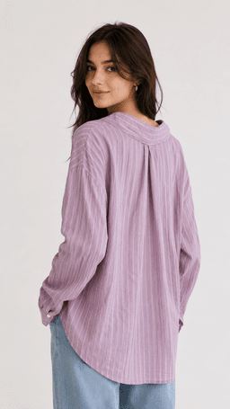 Nod-s Women's Premium Viscose Casual Shirt - Light Pink (Free Size) — photo 2