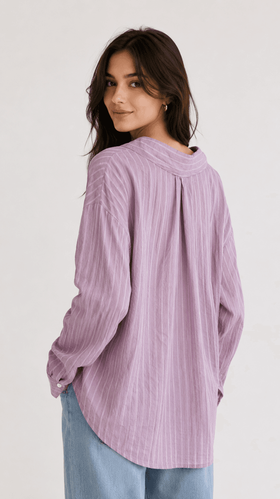 Nod-s Women's Premium Viscose Casual Shirt - Light Pink (Free Size) — photo 2