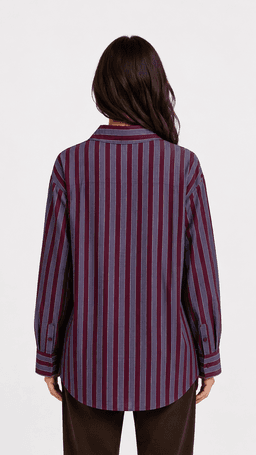 Nox-s Women's Casual Cotton-Polyester Blend Shirt - Dark Red (S) — photo 2