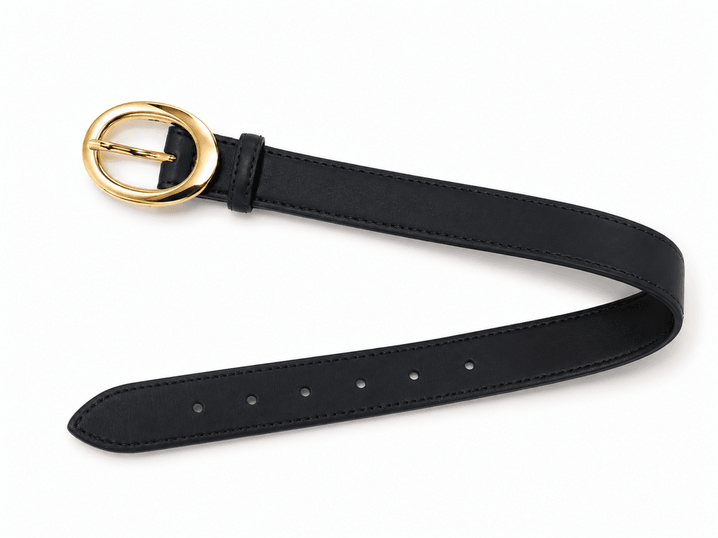 Classic Women's Black Leather Belt - Timeless and Versatile Fashion Accessory 2