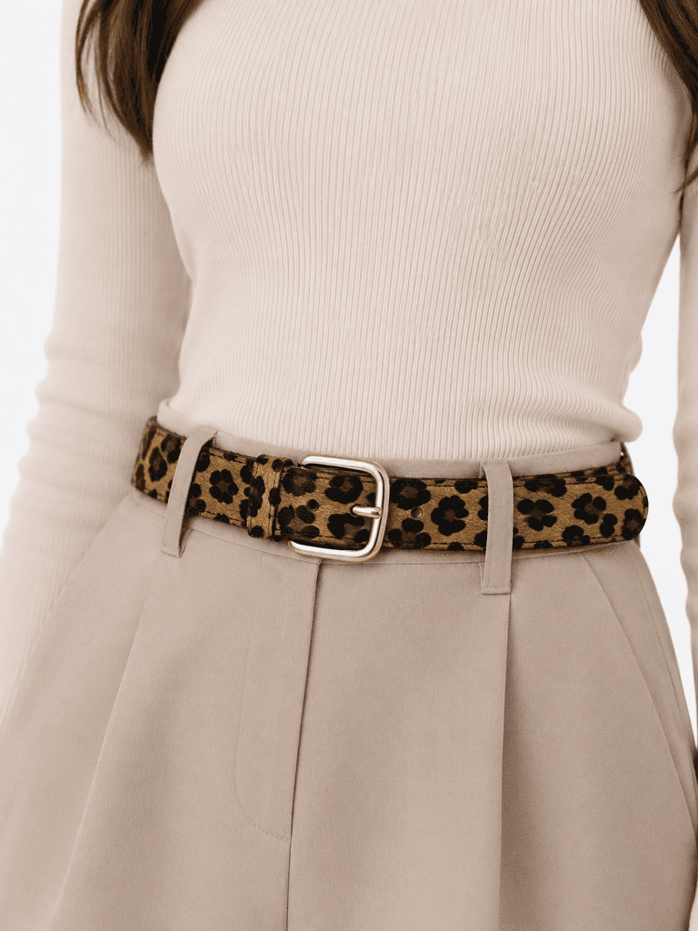 Stylish Women's Leopard Print Fashion Belt - Statement Waist Accessory 1