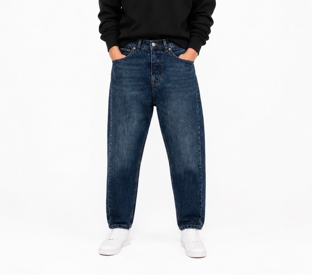 JR3 Men's Premium Cotton Boyfriend Fit Pants - Navy Blue (Size 30) 2