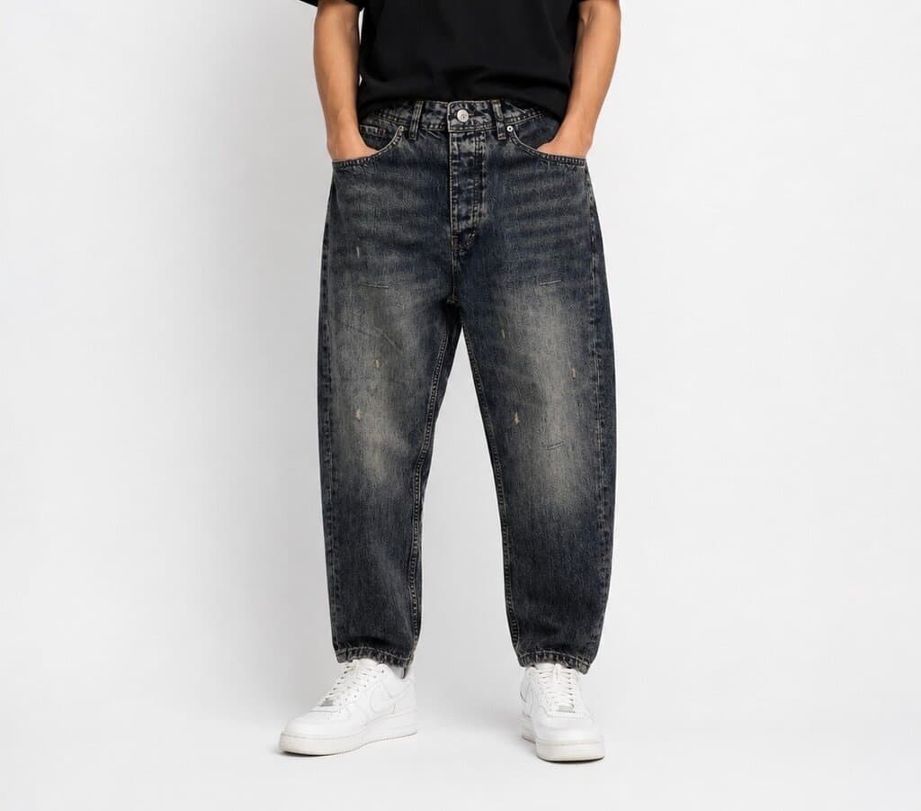 JR3 Men's Premium Cotton Boyfriend Fit Pants - Black (Size 30) 2