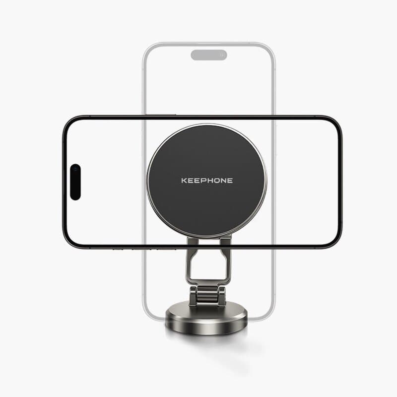 KEEPHONE MAGHOLD Magnetic Desktop Phone Stand - Triple Axis & 360° Rotation 4