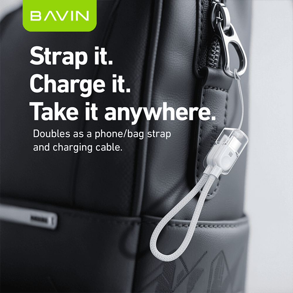 BAVIN CB411 Short Type-C to Type-C 60W Fast Charging Data Cable (18.5cm) – Compact Braided Cable 2