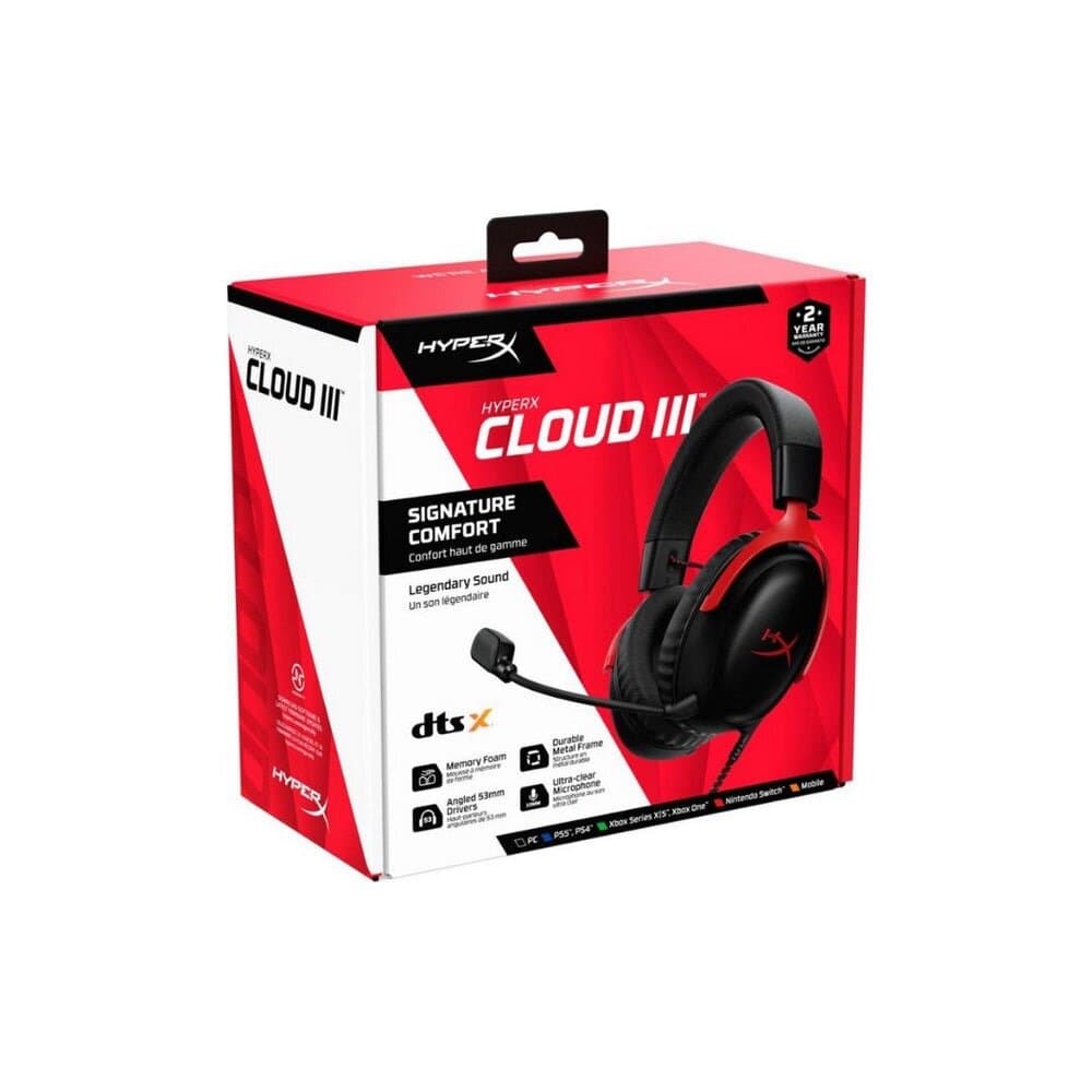 HyperX Cloud III Wired Gaming Headset – Signature Memory Foam Comfort 4