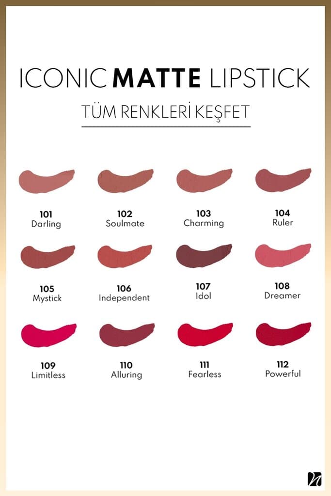 NOTE Iconic Matte Lipstick (107) 4