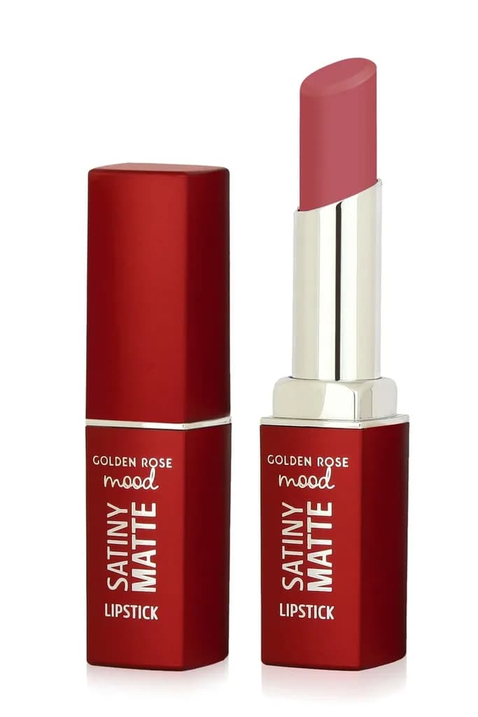Golden Rose Mood Satiny Matte Lipstick (06 Peach Amber) 3
