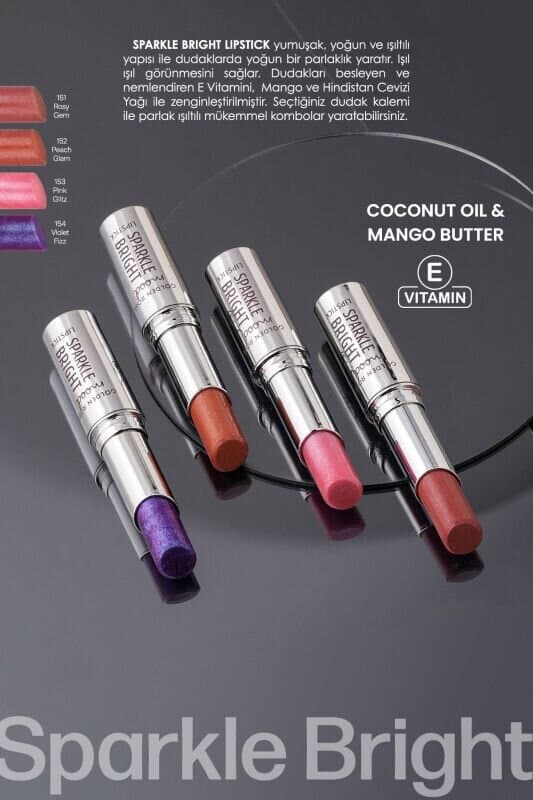 Golden Rose Mood Sparkle Bright Lipstick (151 Rosy Gem) 5
