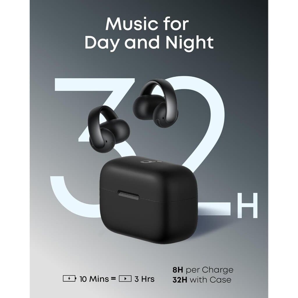 Anker Soundcore AeroClip Open-Ear Clip-On Earbuds - Black 4