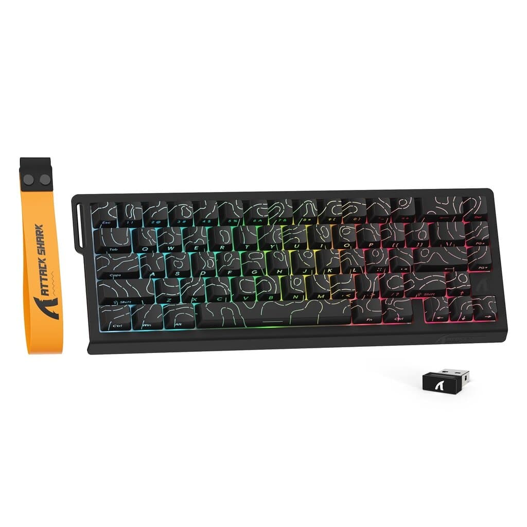 ATTACK SHARK X68 Pro HE Keyboard Black-Countour Line 1