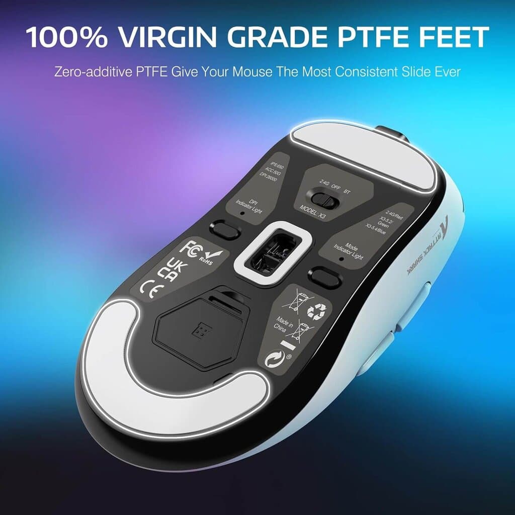Attack Shark X6 Wireless Gaming Mouse – White 4