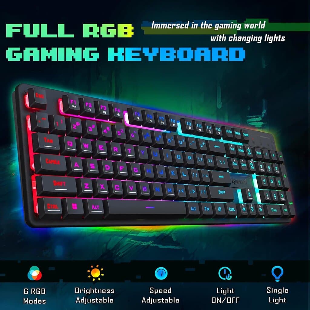Redragon S107 BA RGB Gaming Keyboard & Mouse Combo 2