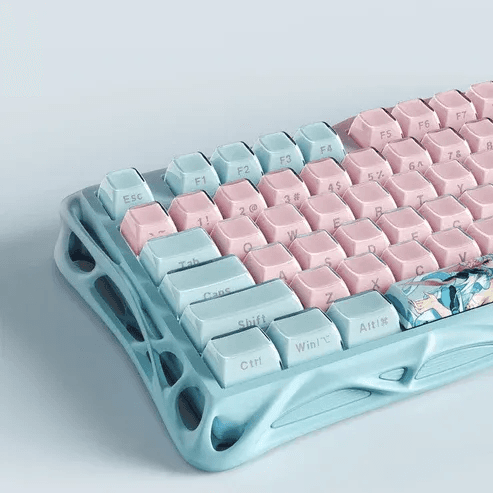 Gravastar K1 Lite Sakura Atlantis Wireless Mechanical Gaming Keyboard Pink & Blue 3