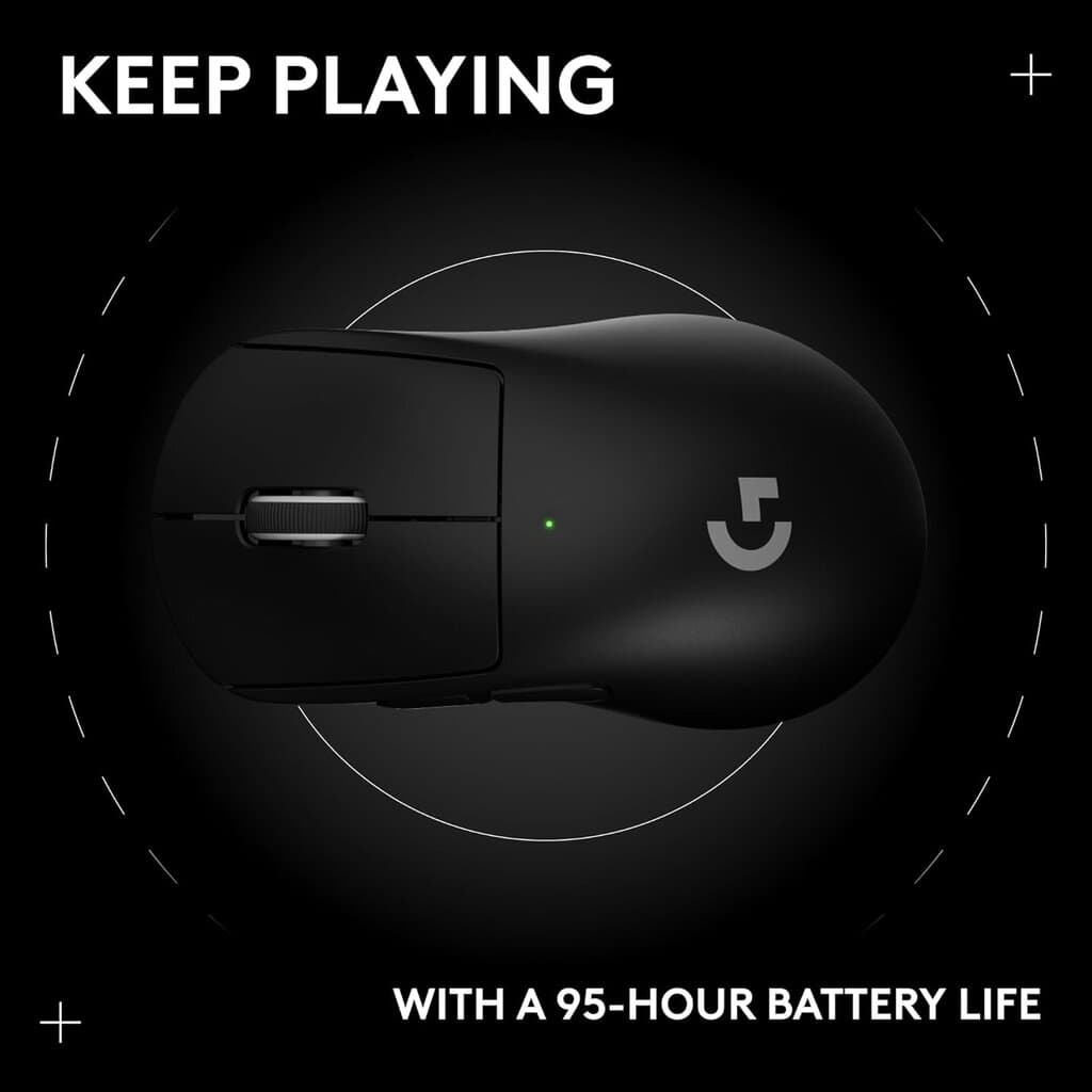 Logitech G PRO X Superlight 2 DEX Wireless Gaming Mouse Black 6