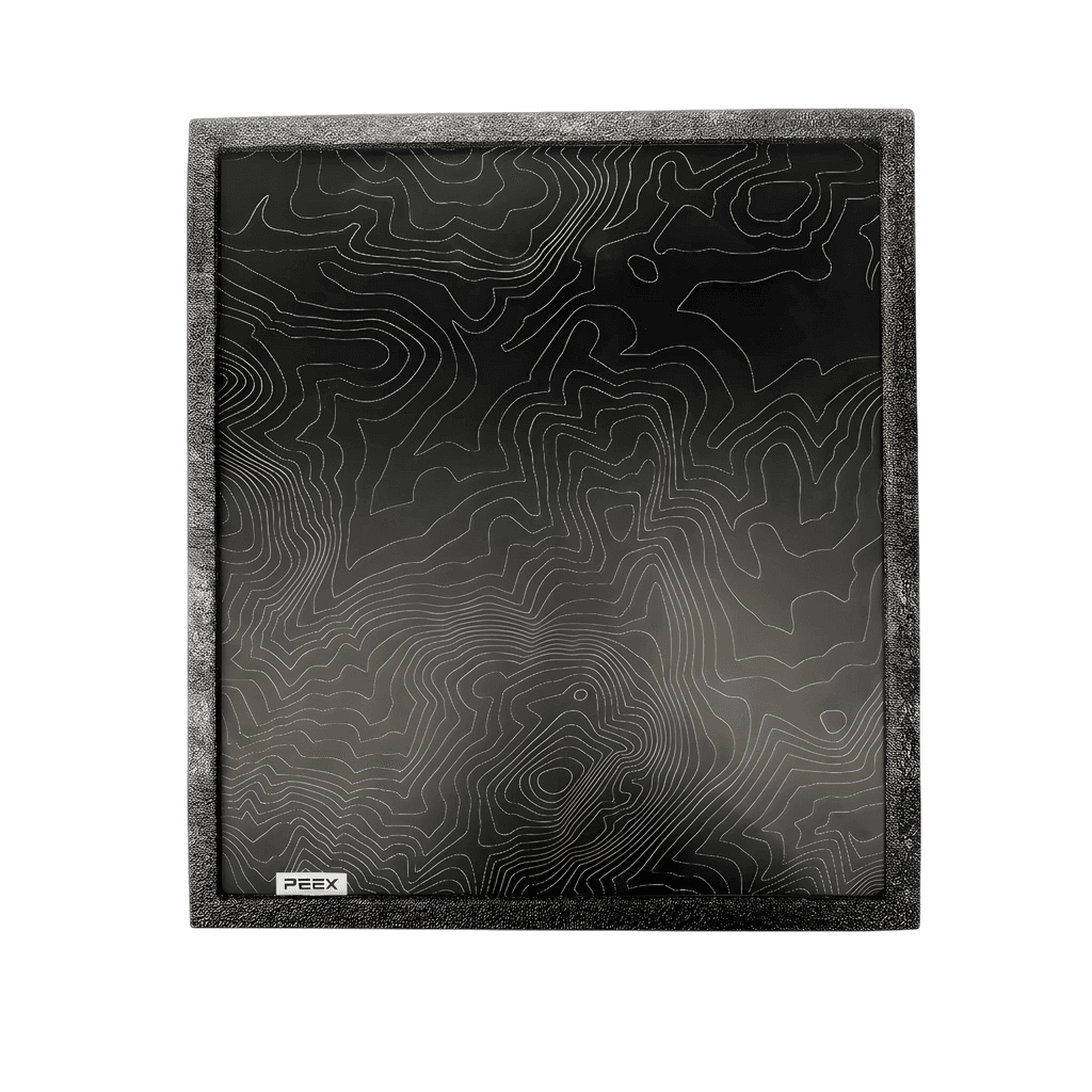 Black Contour Lines Glass Mousepad 45*40 1