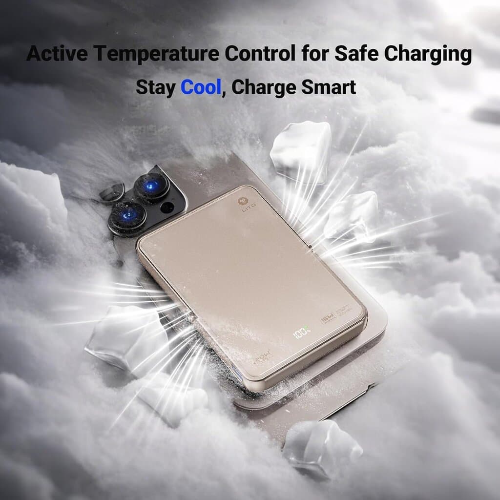 Lito LP03 5-in-1 Magnetic Wireless Power Bank - 5000mAh (Desert Edition) 2