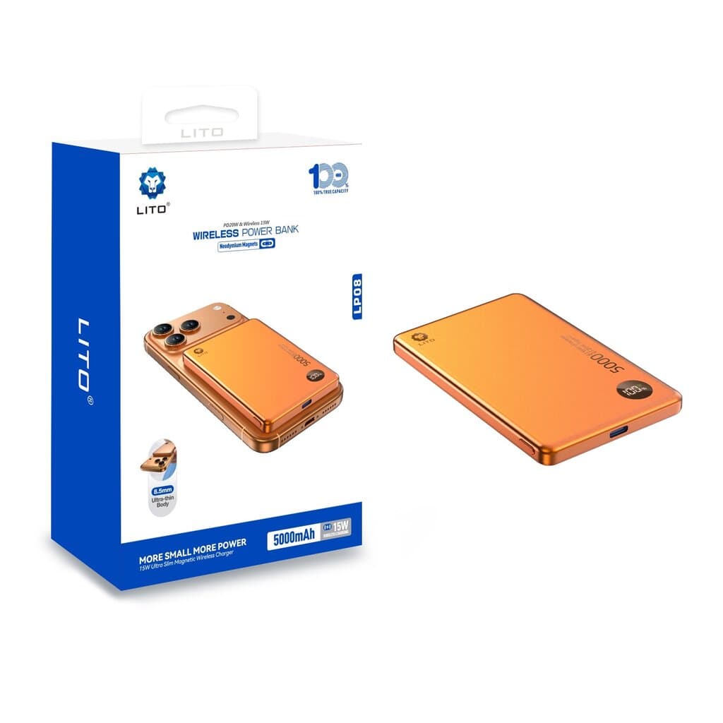Power Bank Lito 5K Mah LP08 orange 2