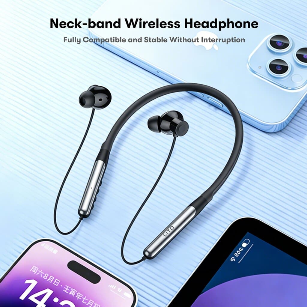 LITO LN02 Magnetic Wireless Neckband Earphones 5