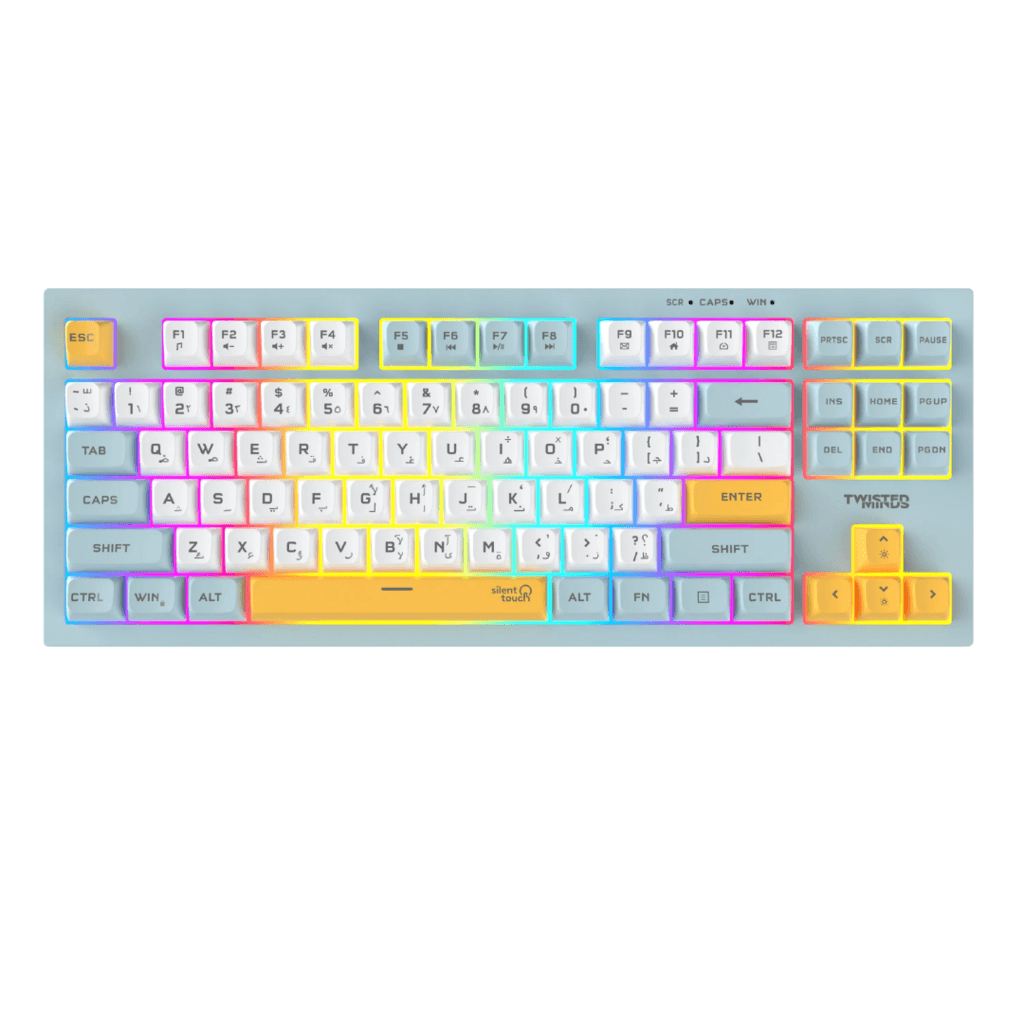 Twisted Minds TM-MK75-W Spectrum Series Wired English/Arabic Keyboard (80% Compact) 1